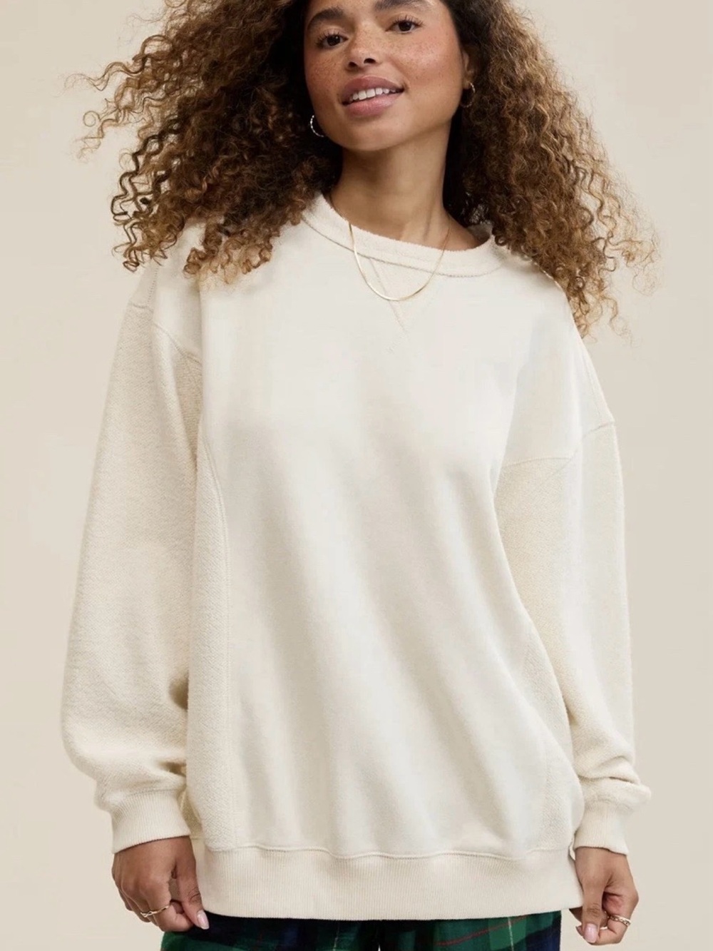 AERIE - NWT -  Cream Chenille Oversized Crewneck Sweater